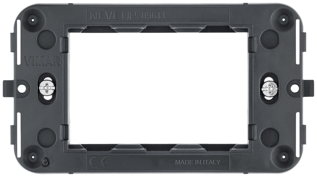 3-module mounting frame, with screws, for 3-module mounting boxes