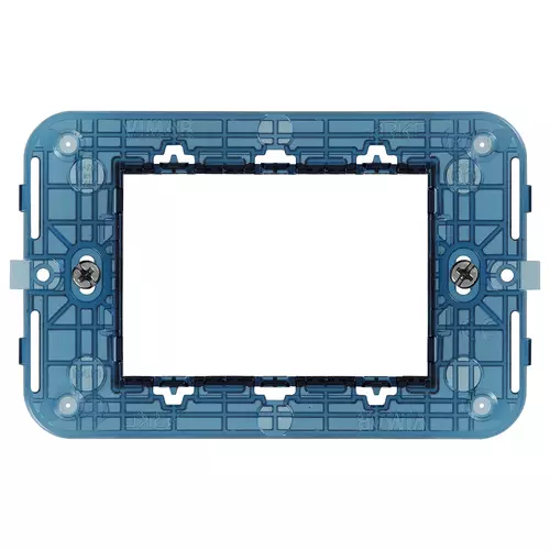 3-module mounting frame, with screws, for 3-module mounting boxes