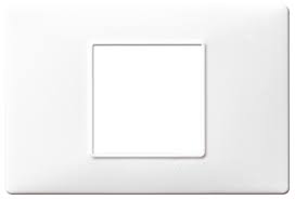 4-module cover plate, technopolymer, white