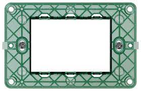 4-module mounting frame, with screws, for 4-module mounting boxes