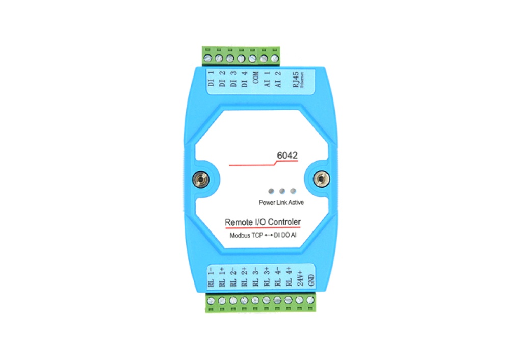 6042 – 4 Canais Módulo de Controle de E/S – Controlador de E/S com porta Ethernet Remota