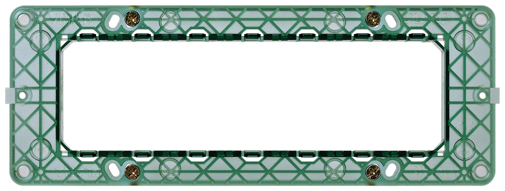 7-module mounting frame, with screws, for 6/7-module mounting boxes
