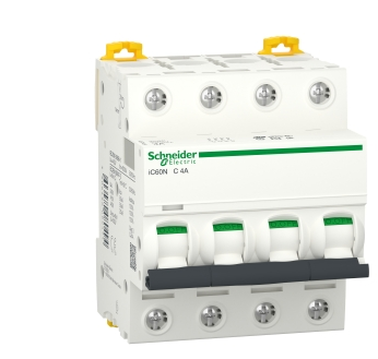 Acti9 iC60N 4P C Curve 4A Miniature Circuit Breaker