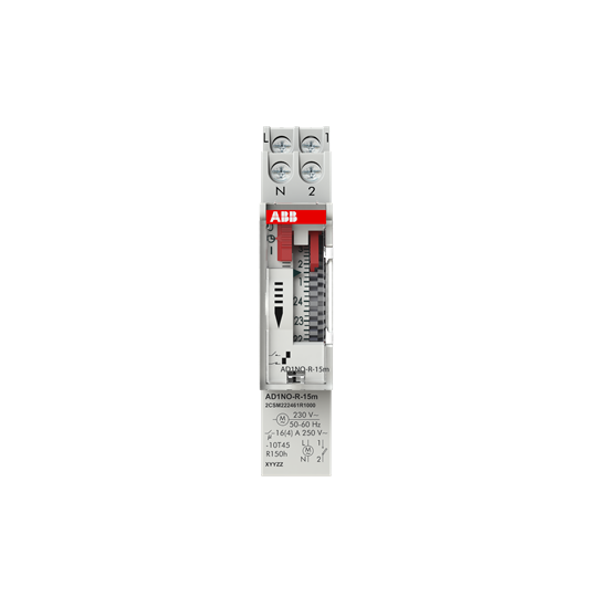 Analog time switch, daily proramming, 1 channel NO, 15 minutes switch, with reserve
