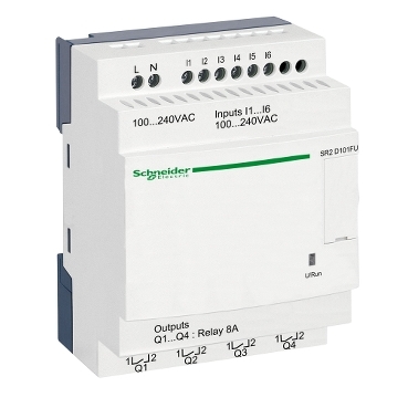 Compact smart relay, Zelio Logic, 10 I/O, 100...240 V AC, no clock, no display