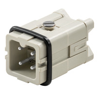 Conn Rectangular M 3 POS Screw ST Cable Mount