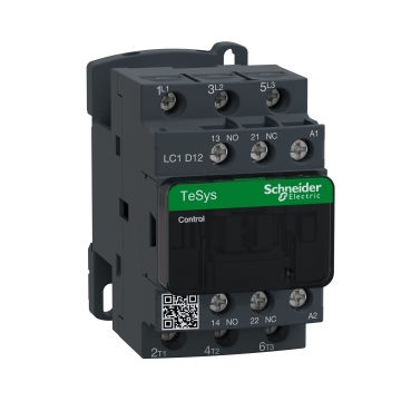 Contactor, TeSys Deca, 3P(3 NO), AC-3/AC-3e, 0 to 440V, 12A, 24VAC 50/60Hz coil