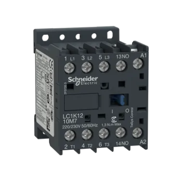Contactor, TeSys K, 3P, AC-3/AC-3e,<=440V 12A , aux. 1NO, 230...240V AC coil