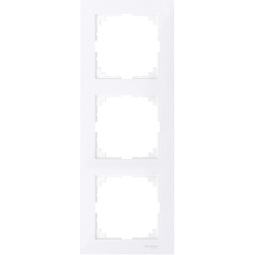 Cover frame, Merten M-Pure, 3 gangs, active white