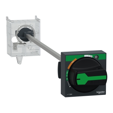 Extended rotary handle kit, TeSys Deca, IP54, black handle, with trip indication, for GV3L & GV3P