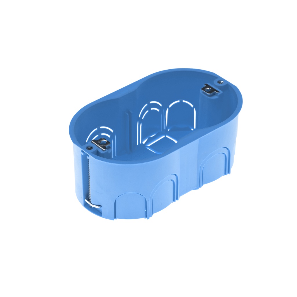 Flush mounting junction box for plasterboard for 3 modules
