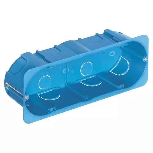 Flush-mount box 6-7M f/hollow walls blue