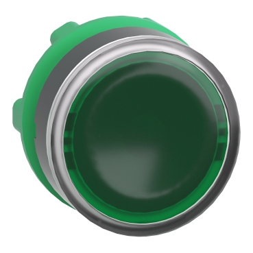 GREEN FLUSH ILLUM PUSHBUTTON HEAD FOR INTEGRAL LED
