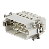 HDC insert, Male, 250 V, 16 A, Number of poles: 10, Screw connection, Size: 2