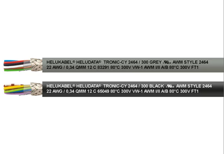 HELUDATA® TRONIC-CY 2464 / 300 GREY 10 x 22 AWG