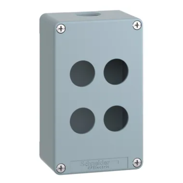 Harmony XAP, XB2 SL, Empty control station, zinc alloy, blue, 4 cut-outs, Ø22, 80 x 130 x 51.5 mm