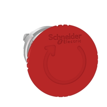 Harmony XB4, Emergency stop head, switching off, metal, red mushroom 40mm, 22mm, trigger latching turn to release