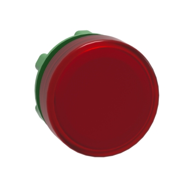 Head for pilot light, Harmony XB5, plastic, red, 22mm, universal LED, plain lens