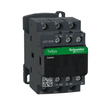 TeSys D contactor 3P 18A AC-3440V - aux 1NO+1NC - 24V 50Hz, code: LC1D18B5, image