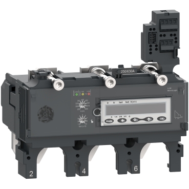 Trip unit MicroLogic 5.3 E for ComPacT NSX 630 circuit breakers, electronic, rating 630A, 3 poles 3d, code: C6335E630, image