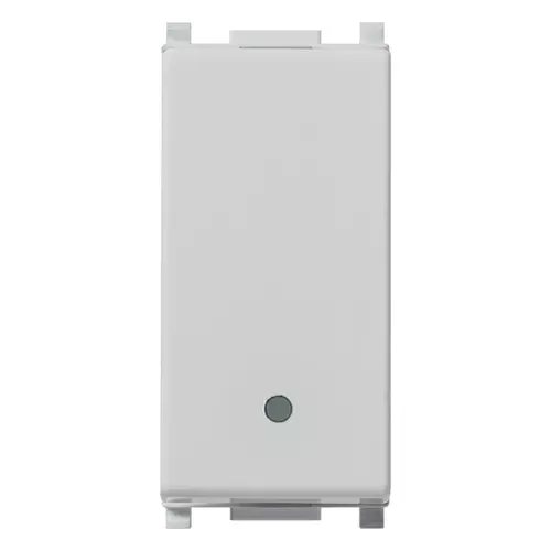 1P NO 10 A 250 V~ push button, lightable, replaceable button, Silver
