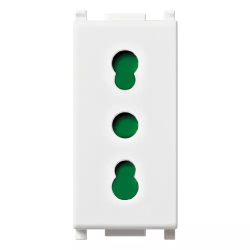 [14203] 2P+E 16A P17/11 outlet white