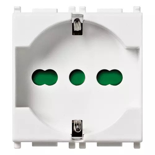 [14210] 2P+E 16A universal outlet white