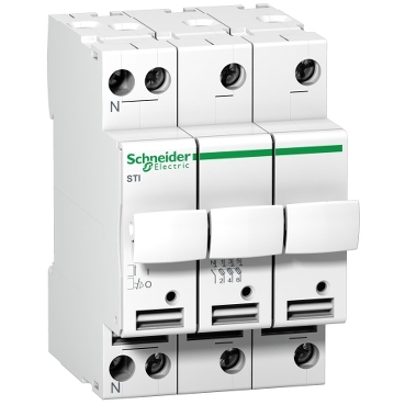 [A9N15657] Acti 9 - fuse-disconnector STI - 3 poles + N - 10 A - for fuse 8.5 x 31.5 mm