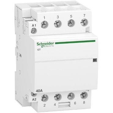 [A9C20844] Acti9, Contactor iCT - 4 poles - 4 NO - 40 A - 220..240 V AC
