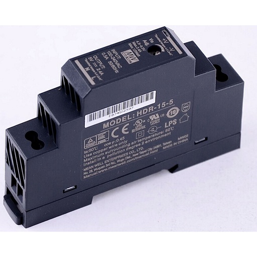 [HDR-15] HDR-15 4 MeanWell HDR-15 DIN-Schine L3025/SNT DIN 15.2W 24V/0,63
