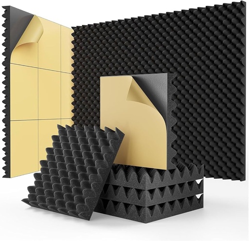 [PROCELL®Self-Adhesive50/25mm] Procell®Flame Proof Acoustical Foam, 70kg/m3; 50/25mm, Eggcrated with self adhesive; 