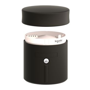 [XVBC21] Base unit+cover for modular tower lights, Harmony XVB, plastic, black, 70mm, bottom entry, side cable entry