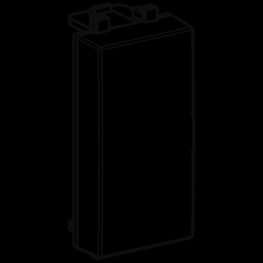 [43B013] Blank insert – central pre-cut in rear side to facilitate any holes – 1 module