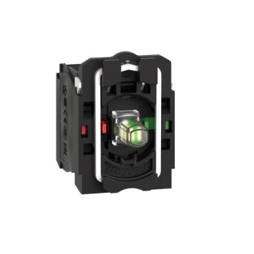 [ZB5AW0B15] Complete body/contact assembly and light block, Harmony XB5, plastic, universal LED, body/fixing collar, 1NO + 1NC, 24V AC DC