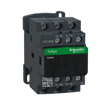 [LC1D18P7] Contactor, TeSys Deca, 3P(3 NO), AC-3/AC-3e, 0 to 440V, 18A, 230VAC 50/60Hz coil