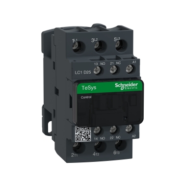 [LC1D25M7] Contactor, TeSys Deca, 3P(3 NO), AC-3/AC-3e, 0 to 440V, 25A, 220VAC 50/60Hz coil