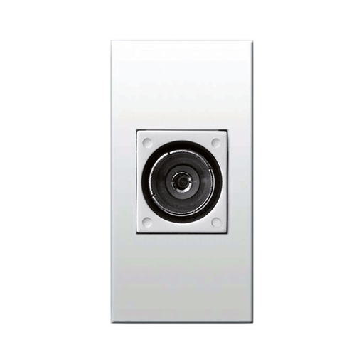 [441096FE] Female TV socket, Domus S44, color RAL 9010 - glossy finish - 1 Mod.
