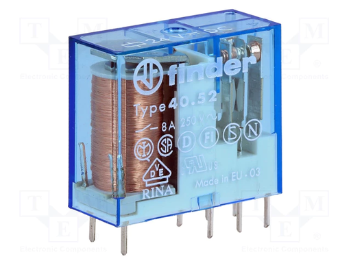 [40.52.9.024.000] General Purpose Relay DPDT (2 Form C) 24VDC Coil Socketable