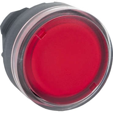 [ZB5AW34] Illuminated push button head, Harmony XB5, plastic, flush, red, 22mm, spring return, plain lens for BA9s bulb