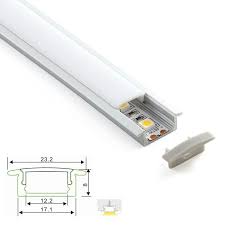 [BVLV3355] SHINE ALUMINI PER SHIRIT LED 2000X17.4X7mm