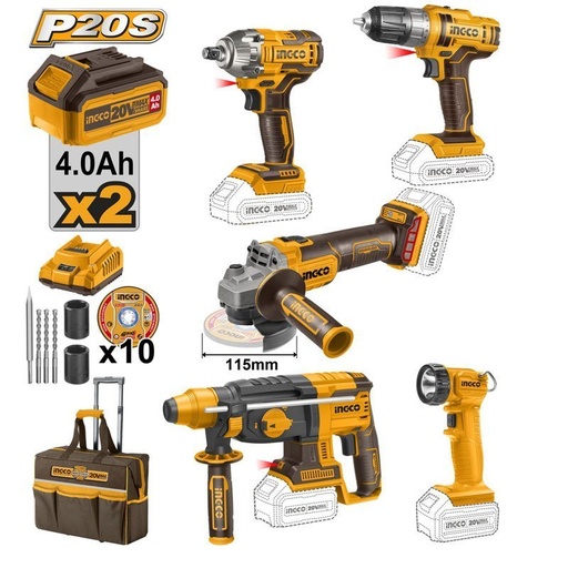 [CKT20V] Combo KIT me 2 bateri 20V/4.0 Ah